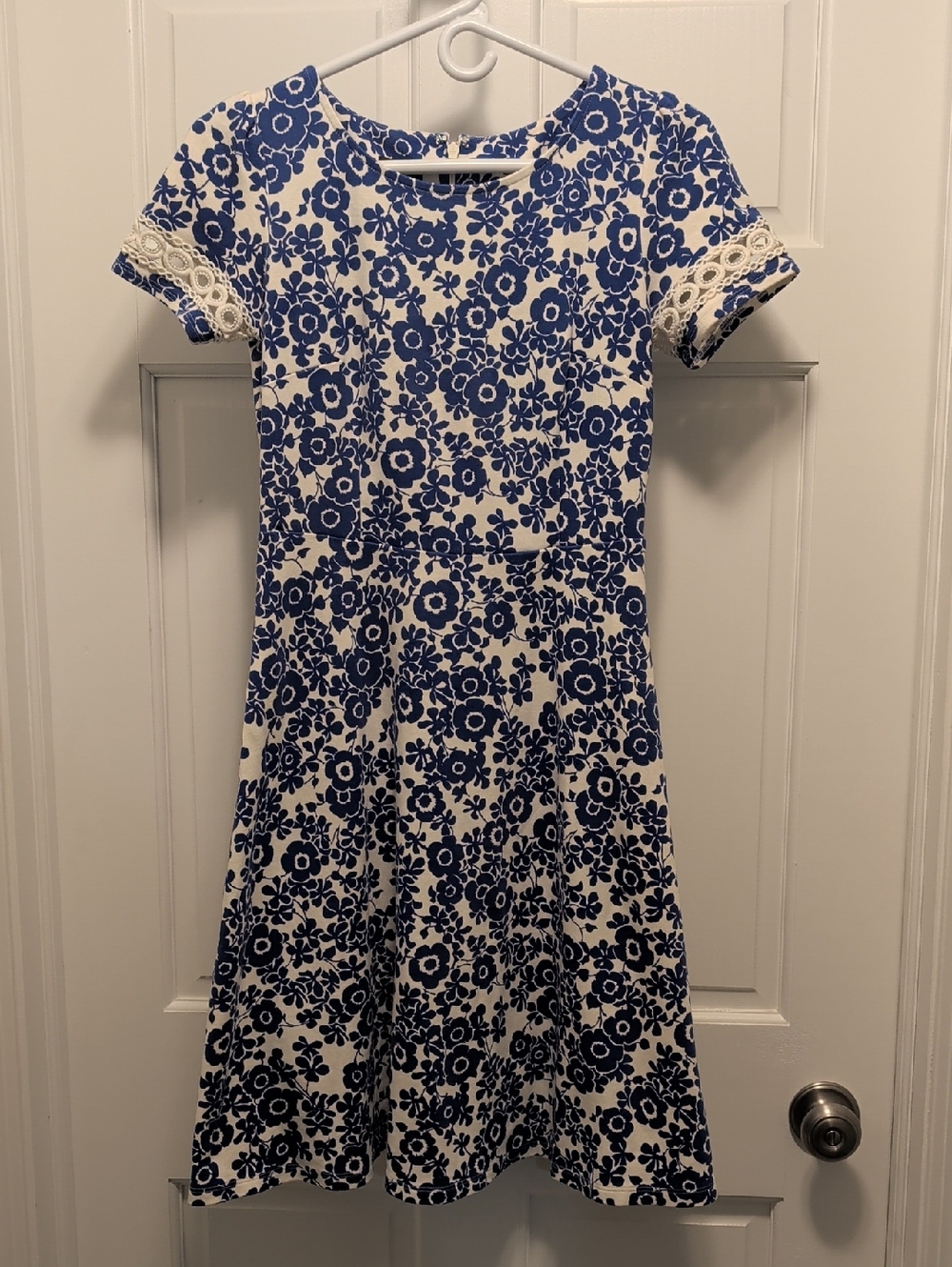 Talbots Blue and White Floral Dress Size XS
